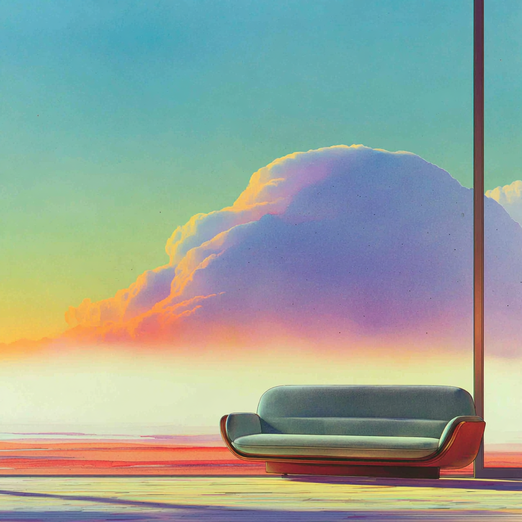 Chair on a grassy hill representing decision making