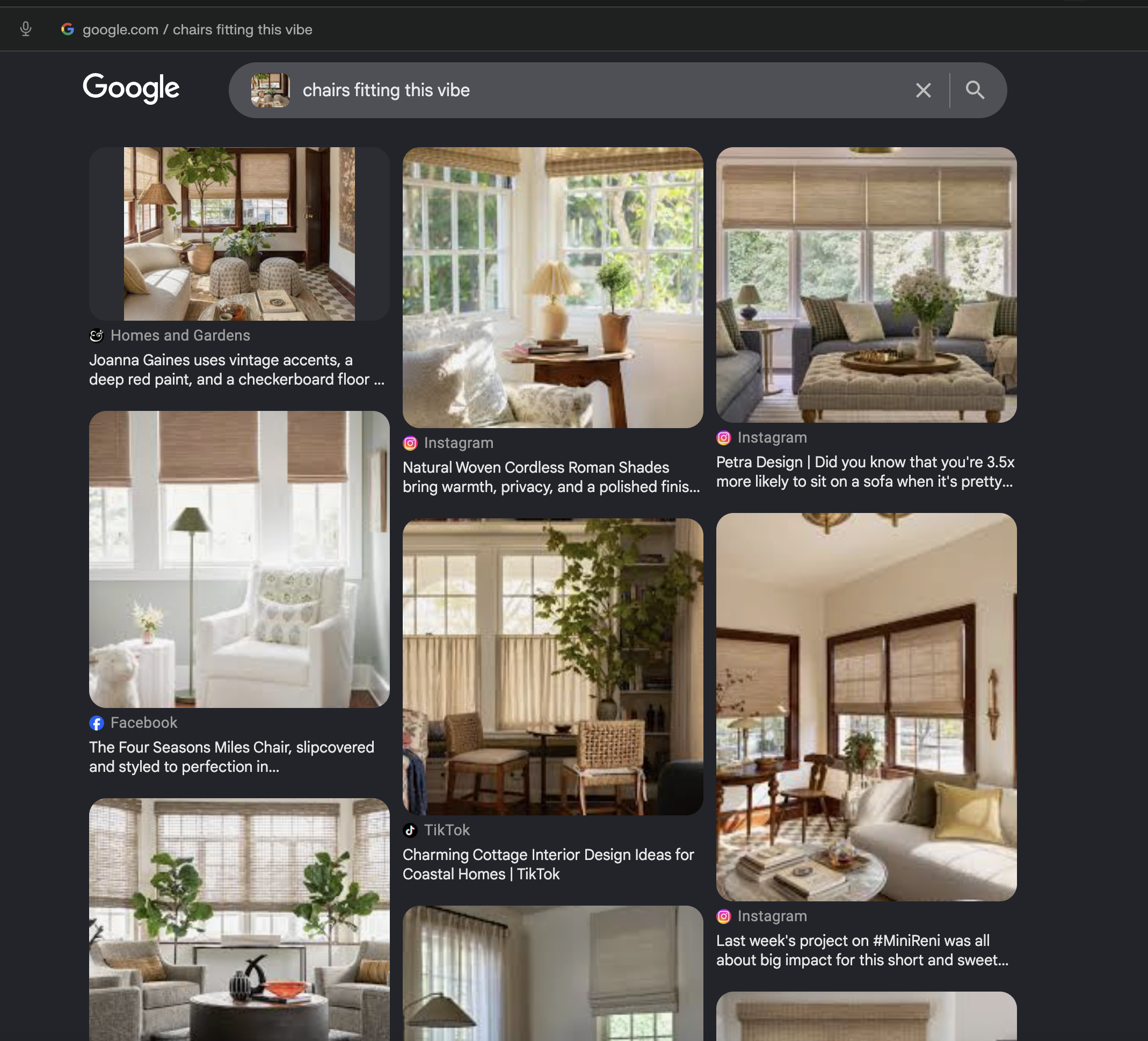 Google results for query 1