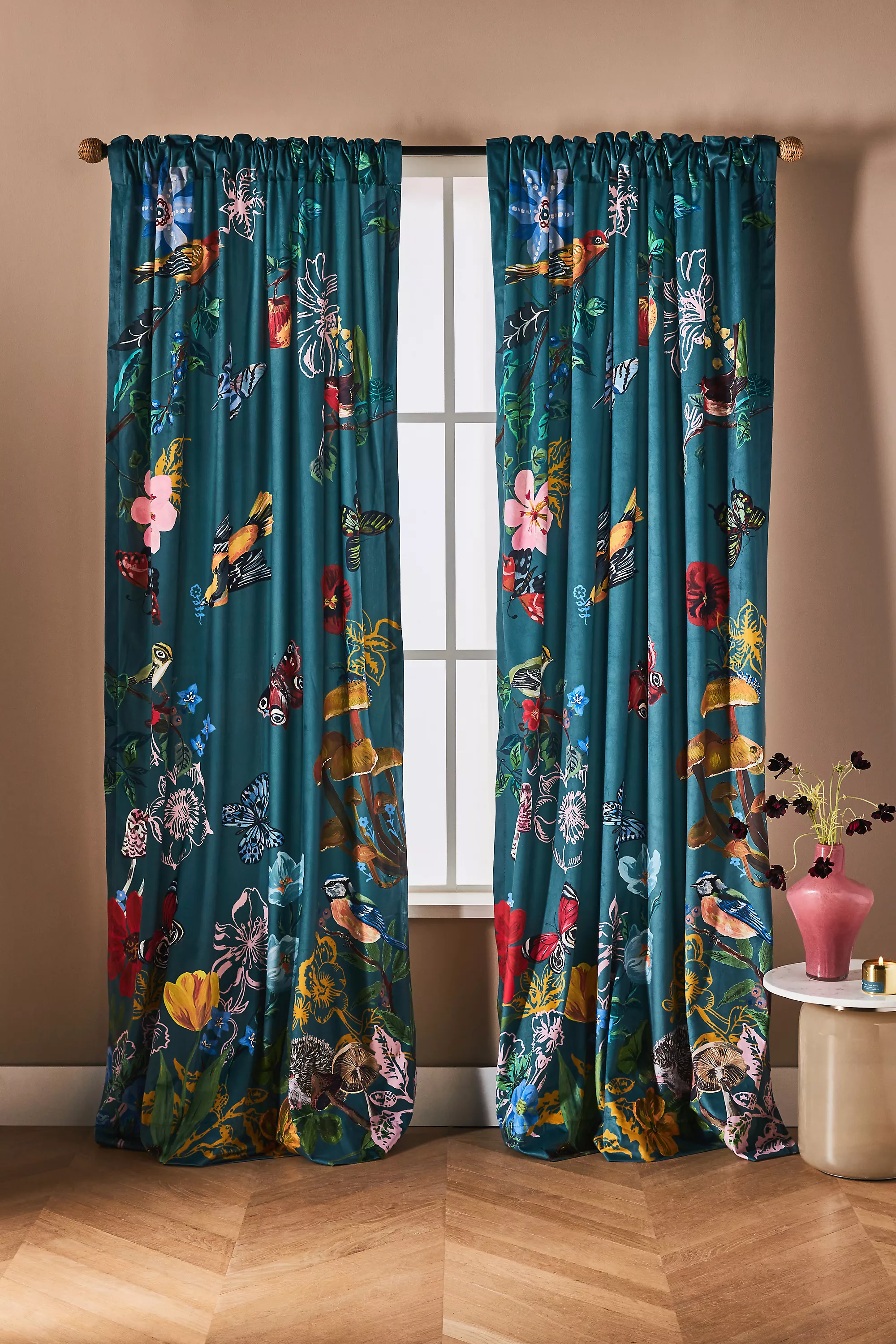 New Anthropologie Layne Velvet Curtain 50 x hotsell 63