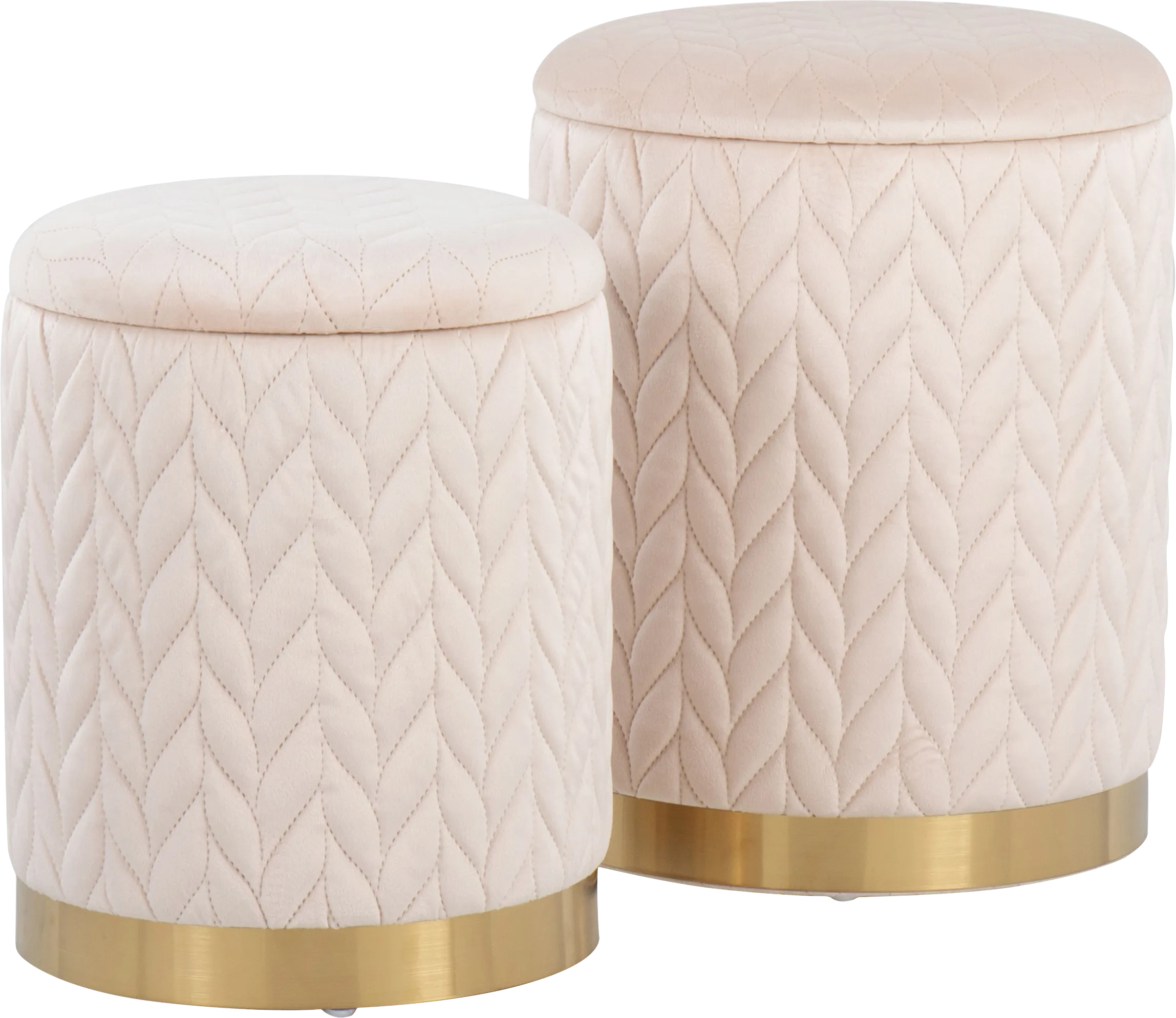 Parsonage Cream Ottoman, Set Of 2