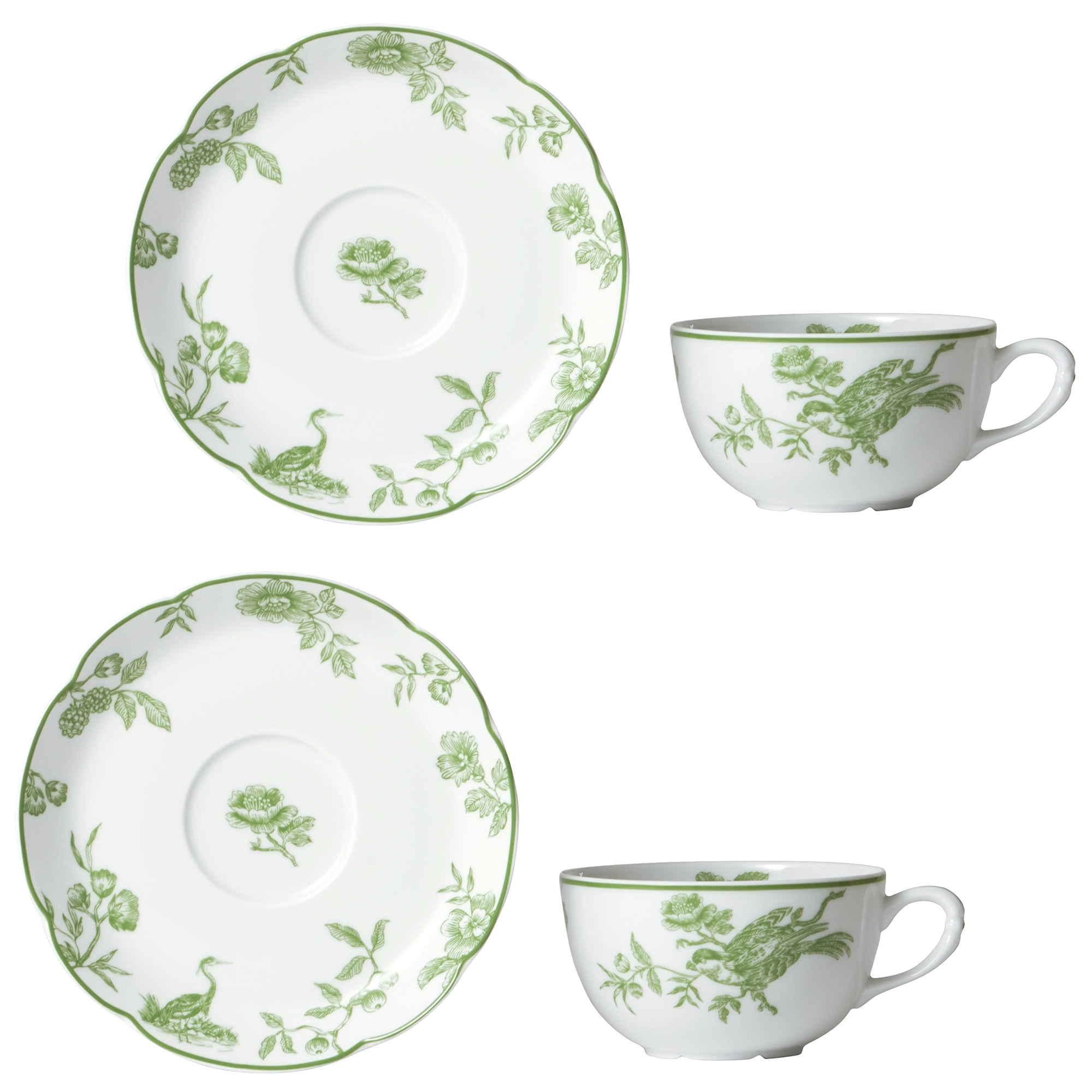 Albertine Tea Cup & Saucer, Set Of 2