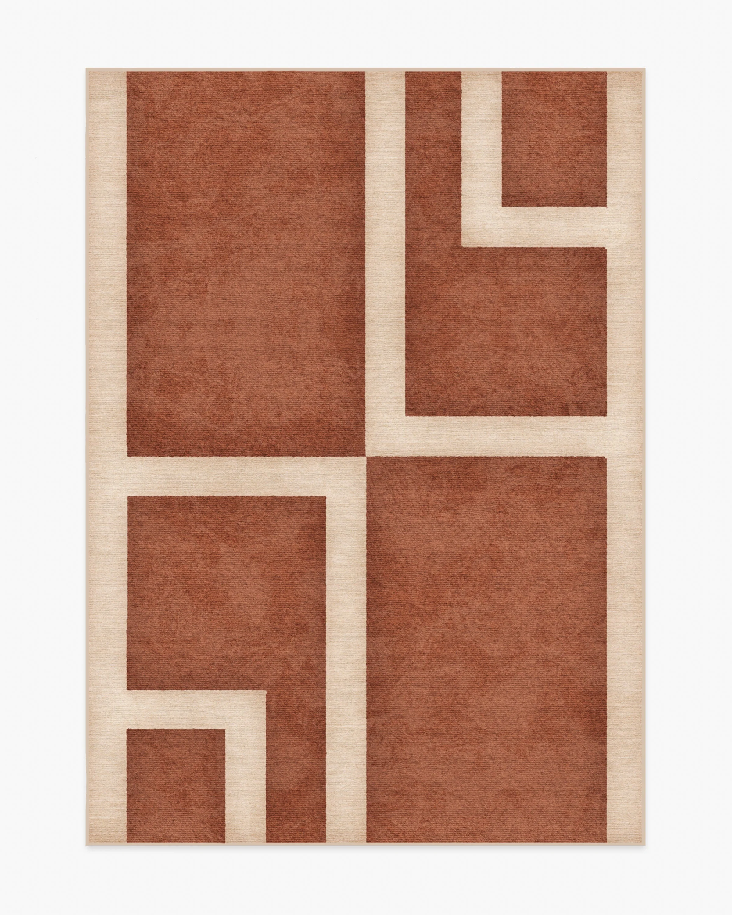 Aldo Terracotta & Cream Rug By The Local Project
