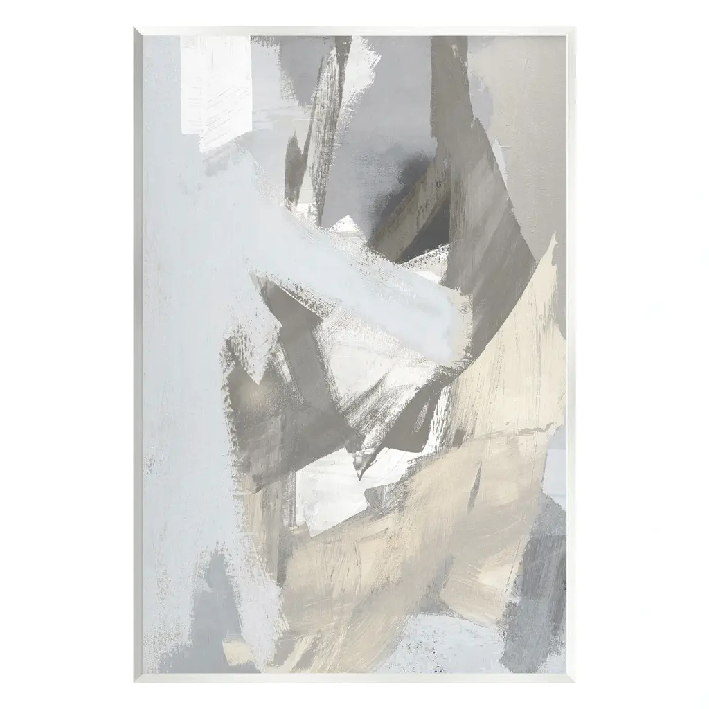 Stupell Chaotic Grey Abstraction Wall Plaque Art Rachel Springer - 13 X 19