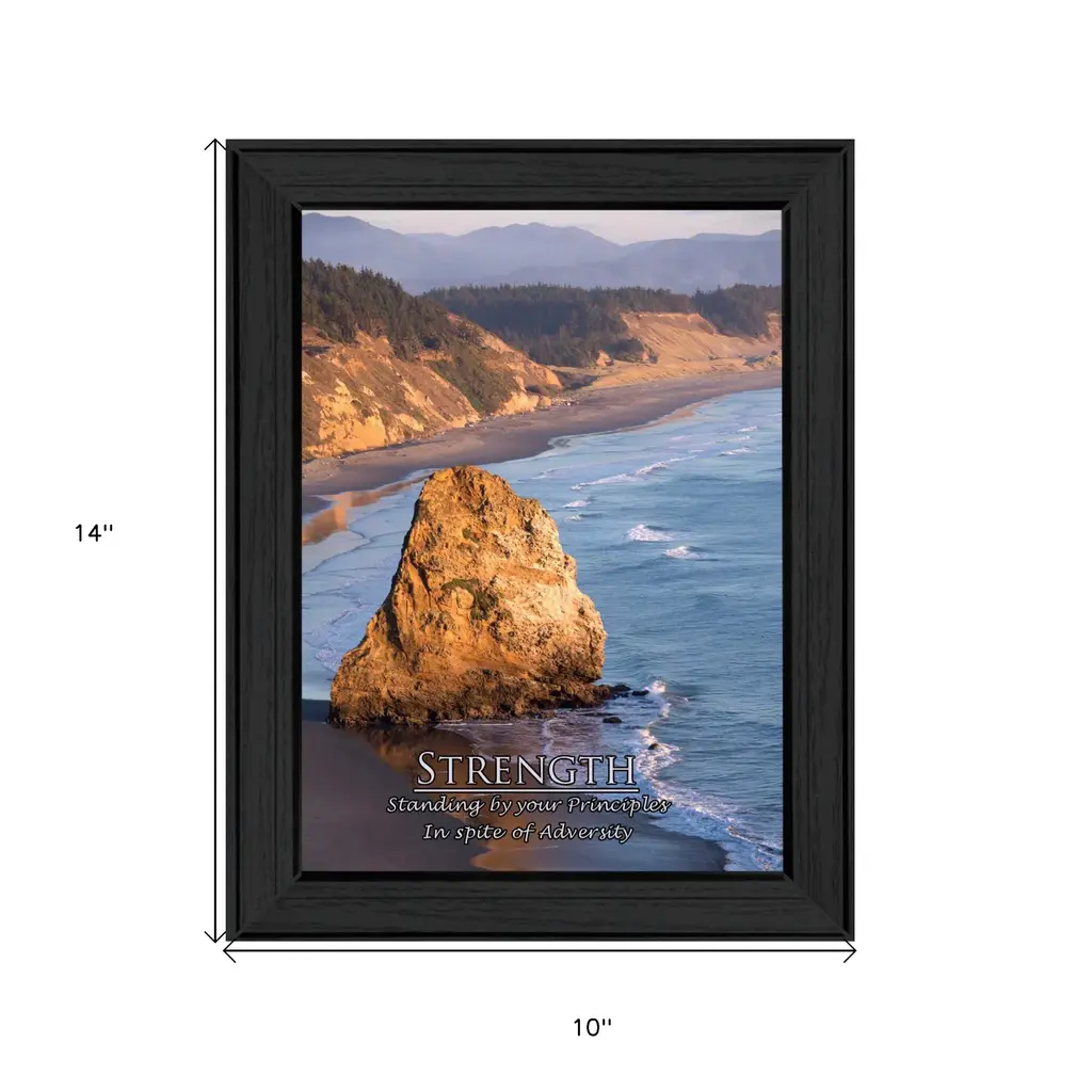 Strength 1 Black Framed Print Wall Art - Black