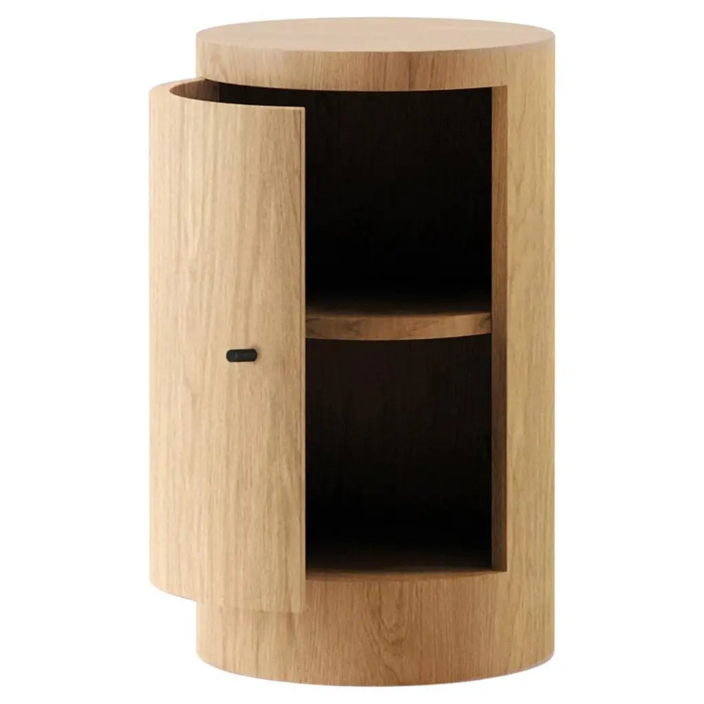 Constant Night Stand Single Left Unit In Oak Wood By Lemon