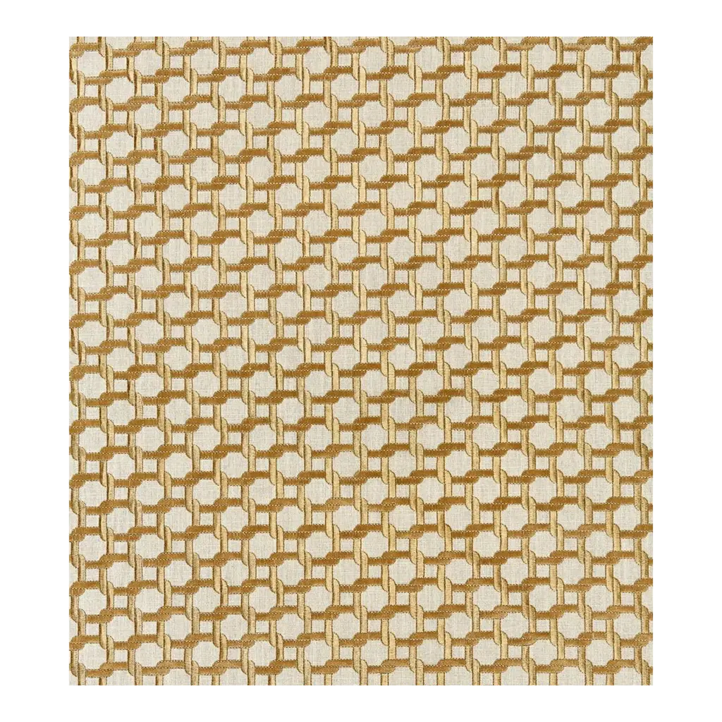 The House Of Scalamandré Link Embroidery Fabric, Bronze