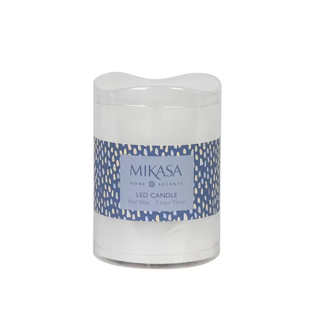 Mikasa Real Wax Wavy Top Flameless Candle