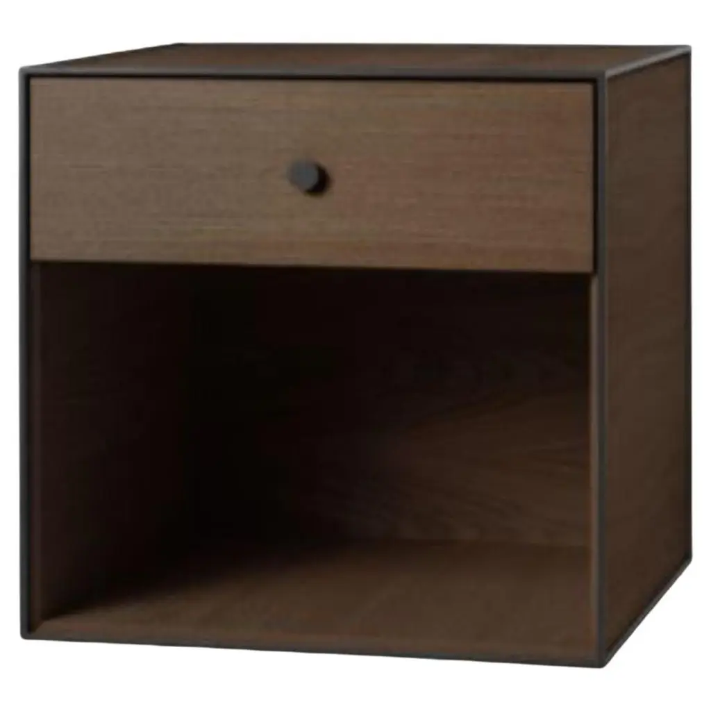 49 Smoked Oak Frame Box With 1 Drawer By Lassen