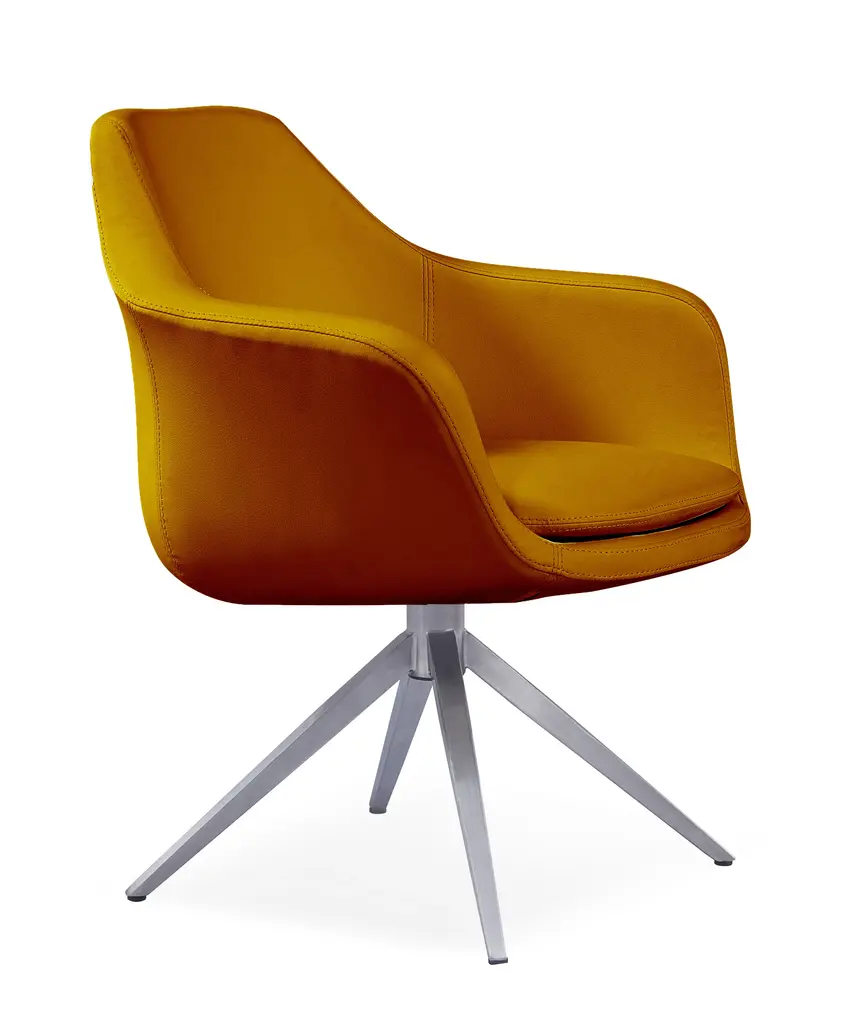 Albarado Vinyl Seat Reception Chair With Metal Frame