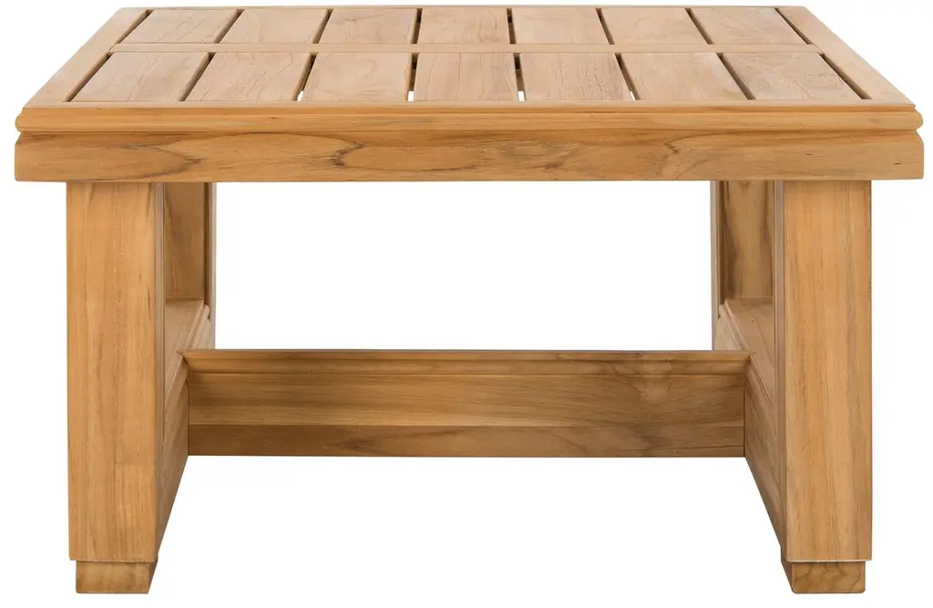Finnian Outdoor End Table, Natural Teak