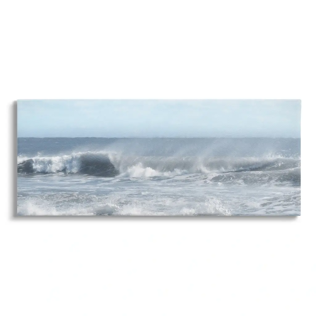 Stupell Beach Foam Splashing Waves Canvas Wall Art By Lori Deiter - 24 X 10