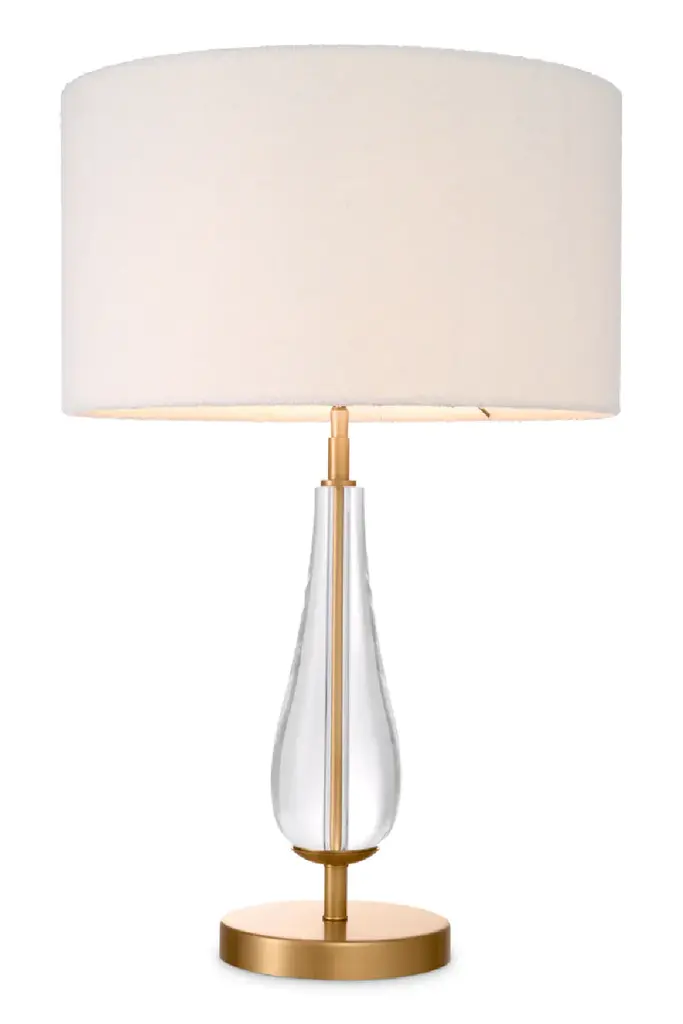 White Boucle Shade Table Lamp | Eichholtz Stilla