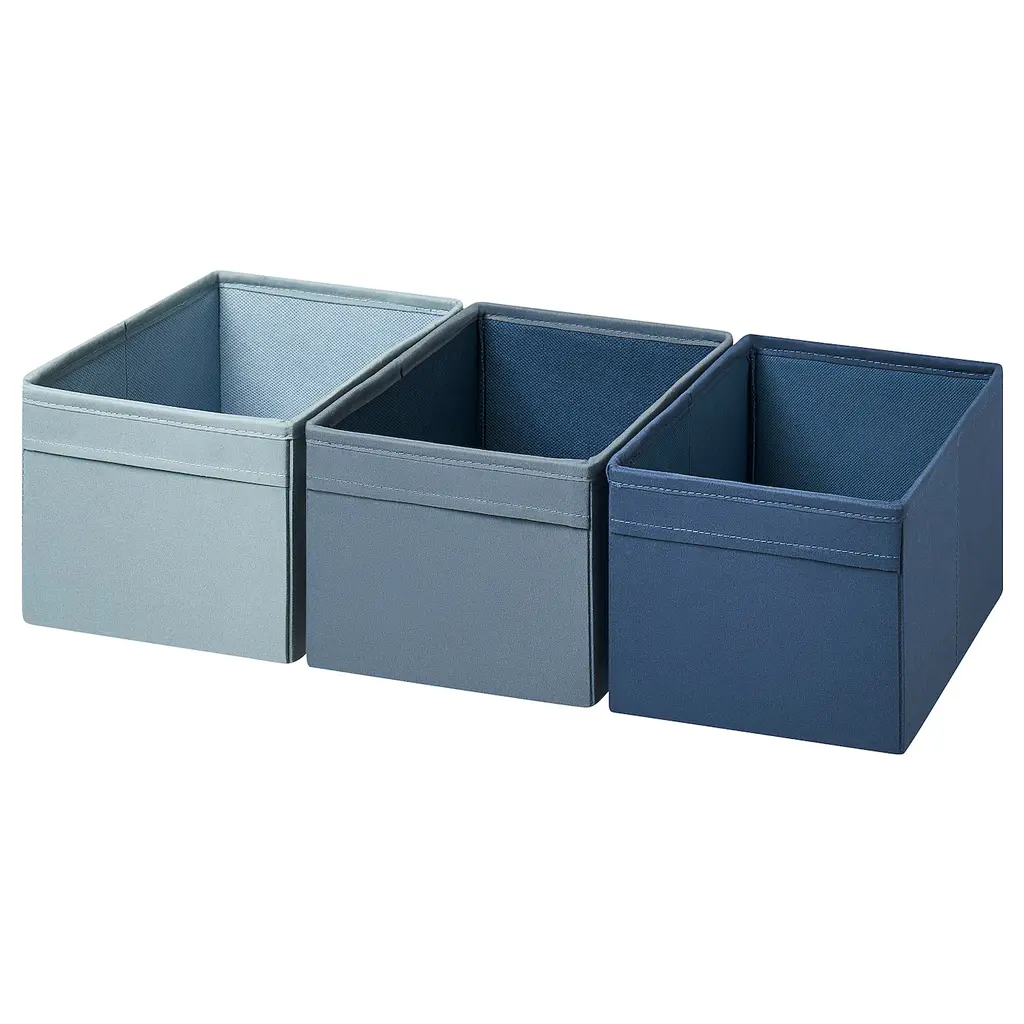 Dröna Box, Set Of 3 - Blue 7X9 3⁄4x6 "