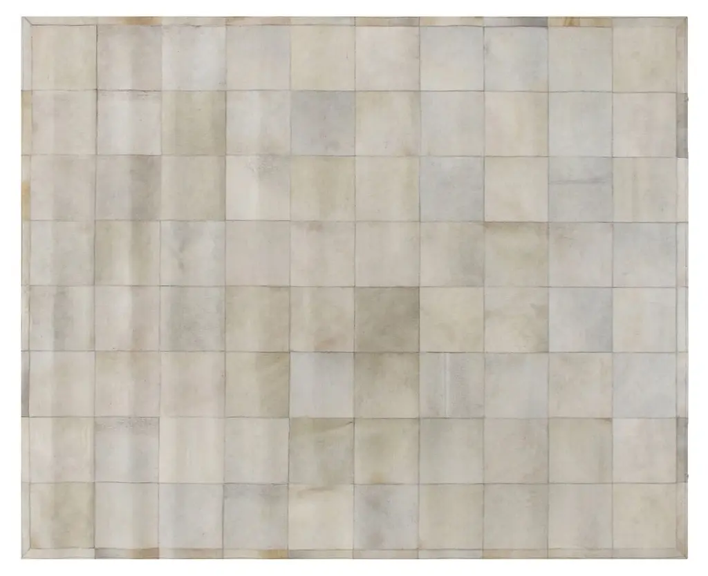 Stitched Blocks Hide, Ivory