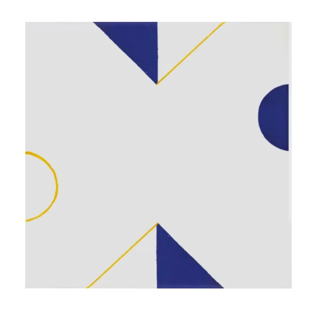 Set Of 25 Complementari Blue Triangles Tiles