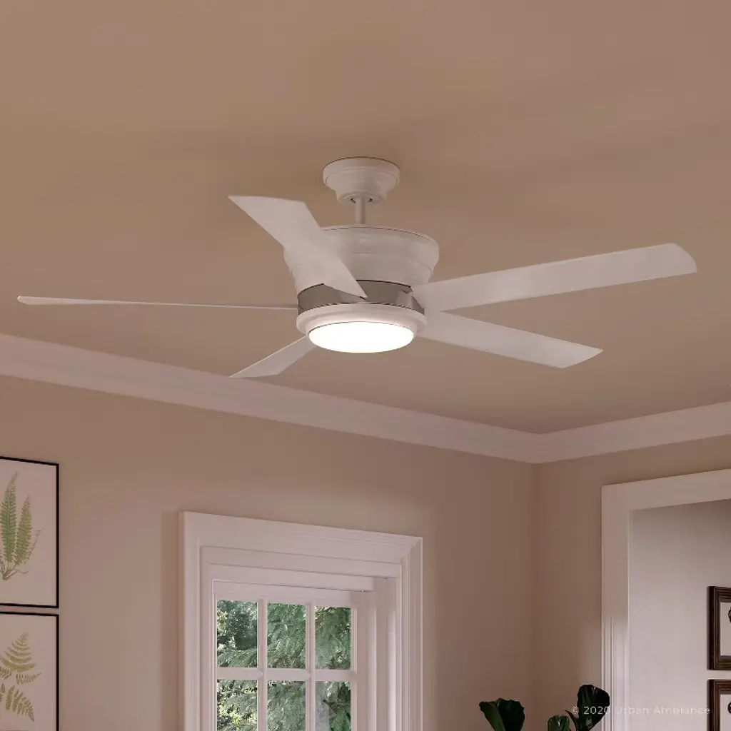 Urban Ambiance Luxury Contemporary Indoor Ceiling Fan,  15.5"h X 54"w,  White, Uhp9120