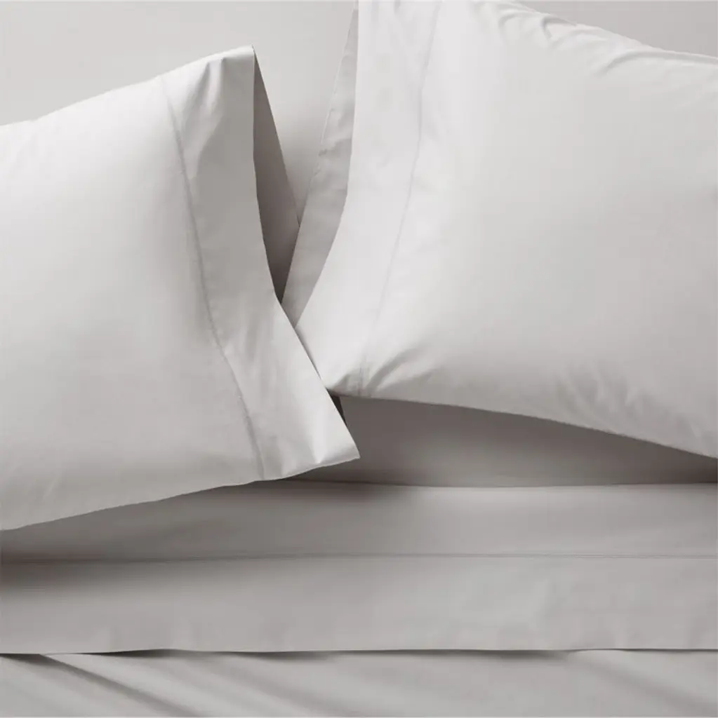 Favorite Organic Cotton Percale Dove Grey California King Bed Sheet Set