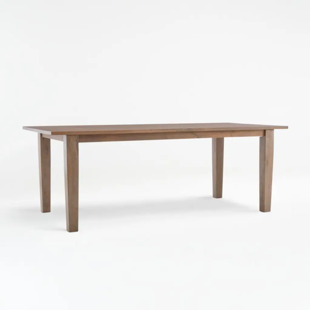 Basque 82" Weathered Light Brown Solid Wood Dining Table
