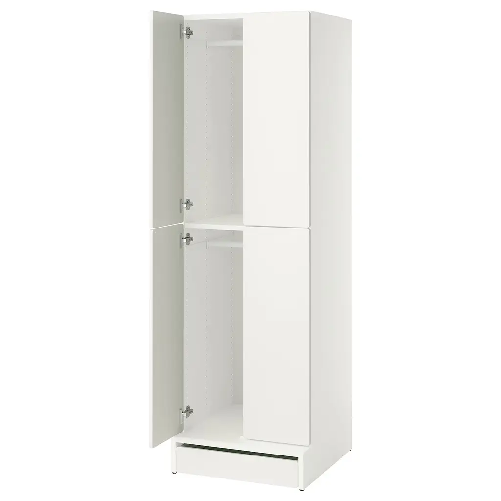 Småstad / Uppföra Wardrobe - White White/with 2 Clothes Rails 23 5/8x25 5/8x77 1/8 "