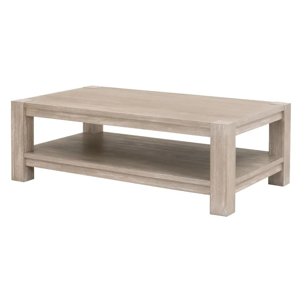 James Rectangular Coffee Table, Natural Gray