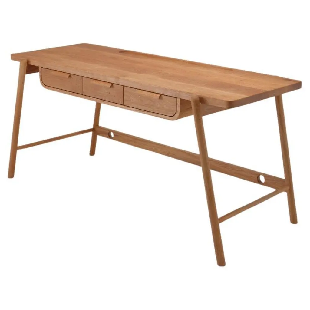 Null Writing Table 160 , Solid Oak Wood, Hand-Crafted