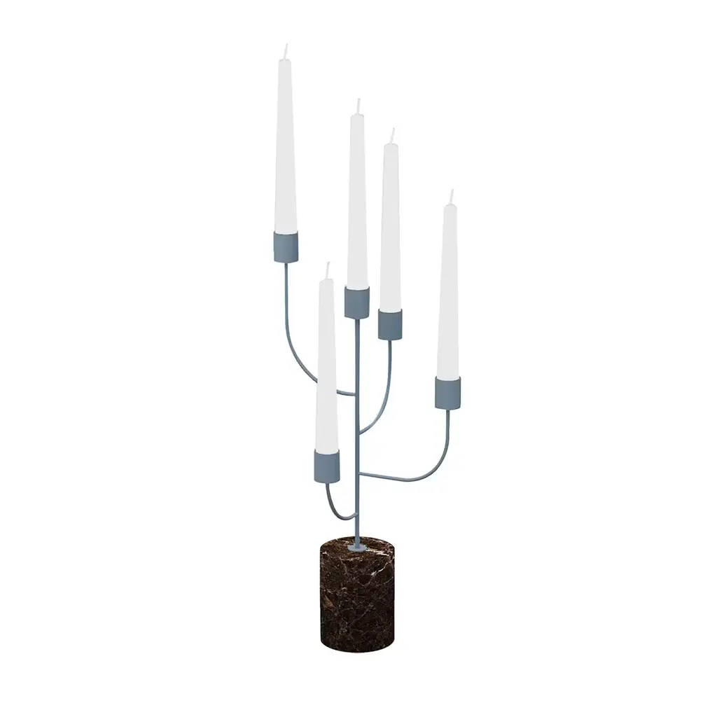 Rami Emperador Dark And Blue Candle Holder