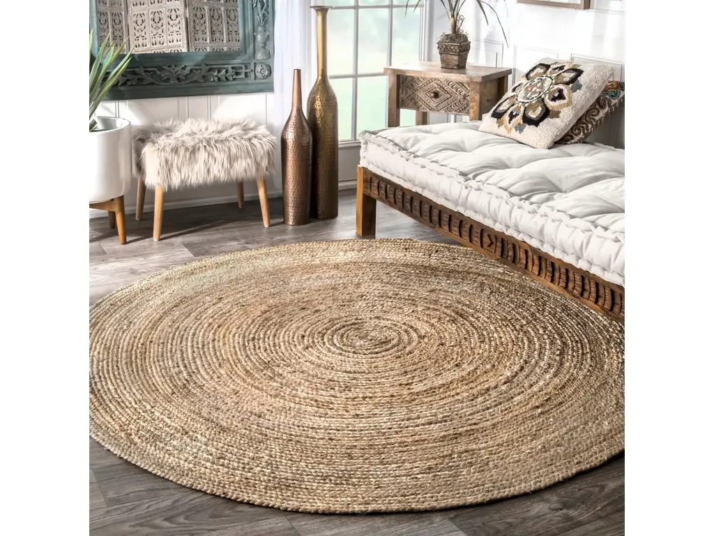Hand Woven Rigo Jute 8' Round Rug