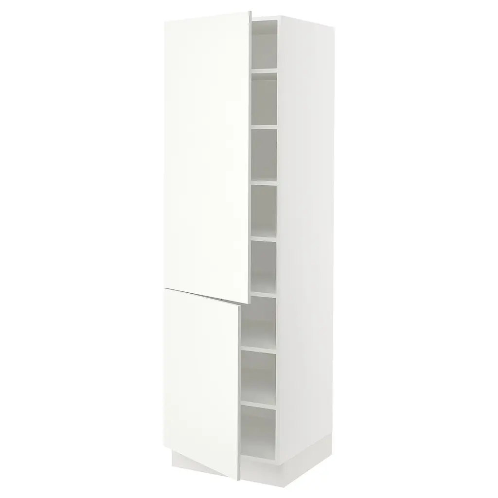 Sektion High Cabinet With Shelves/2 Doors - White/vallstena White 24x24x80 "