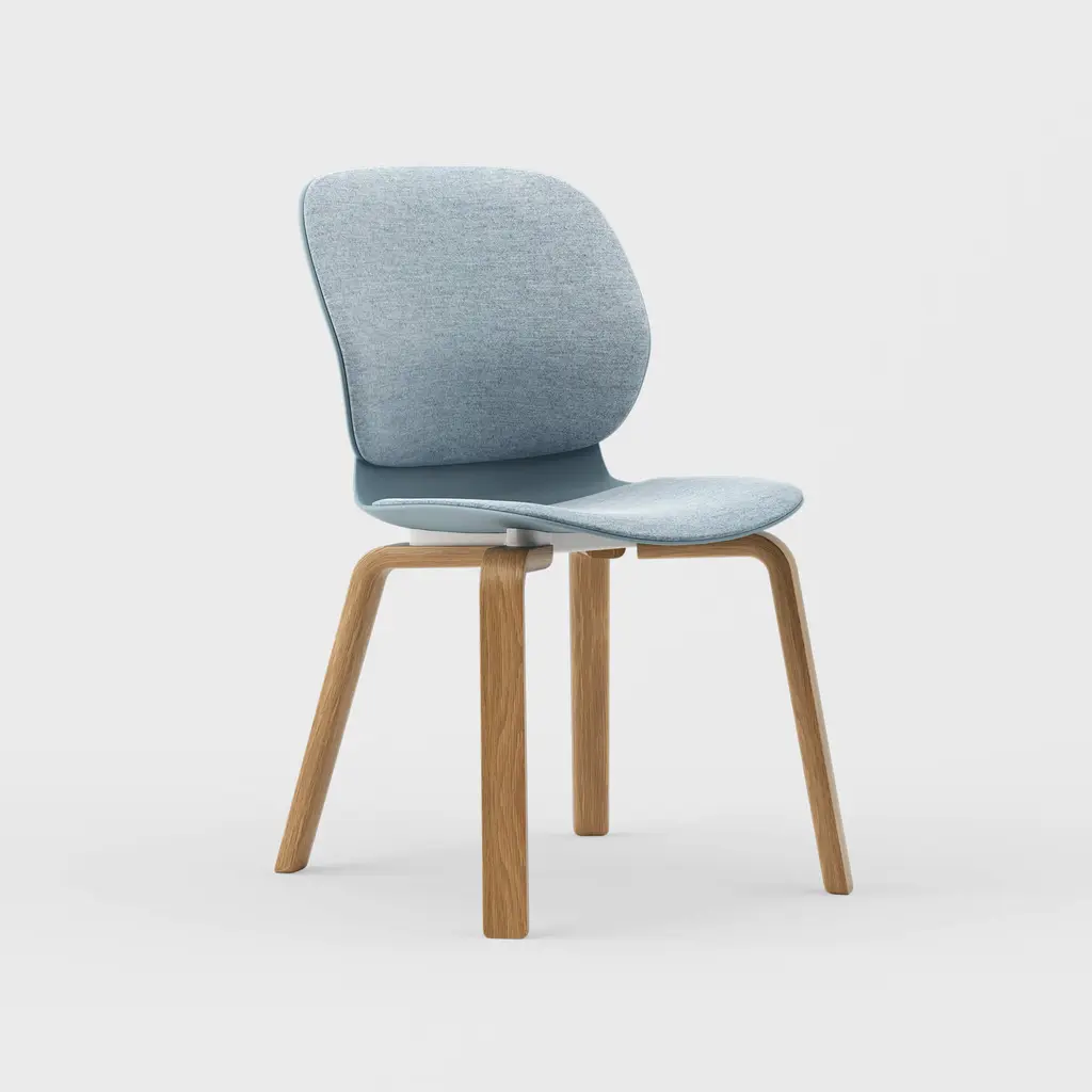 Maari Upholstered Chair With Wood Base