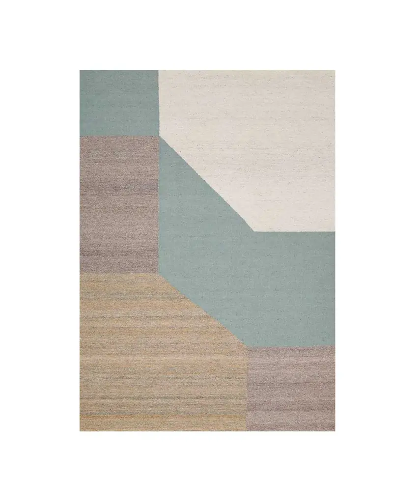 Blocchi Rug In Aqua