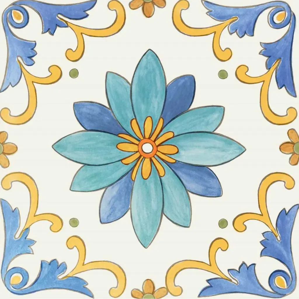 Monastery 8" X 8" Amalfi Porcelain Floor And Wall Tile - Blue - Case Of 30 (13.34 Sq. Ft.)
