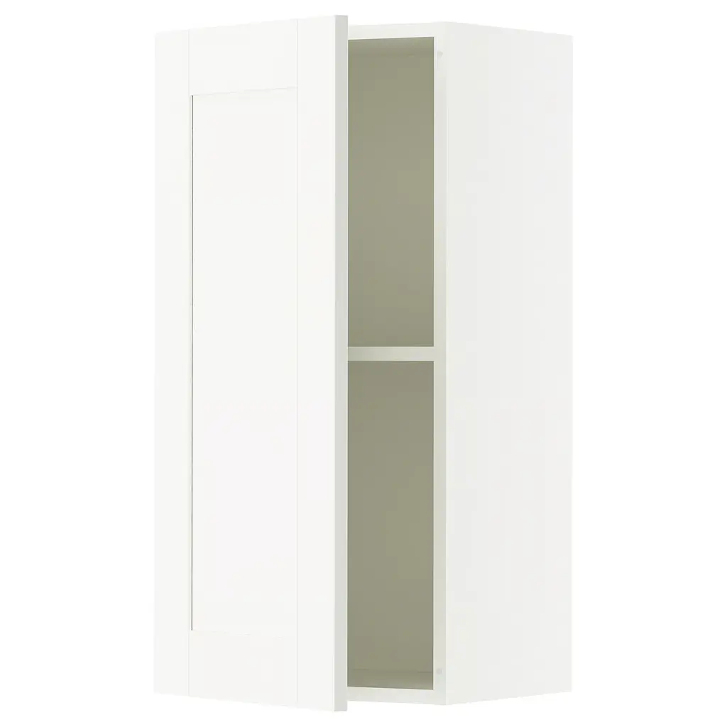 Knoxhult Wall Cabinet With Door - White Frame 15x12x30 "
