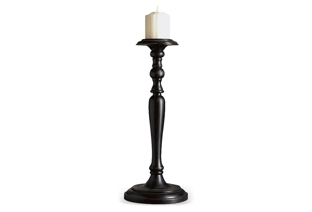 19" Wood Finish Taper Candleholder