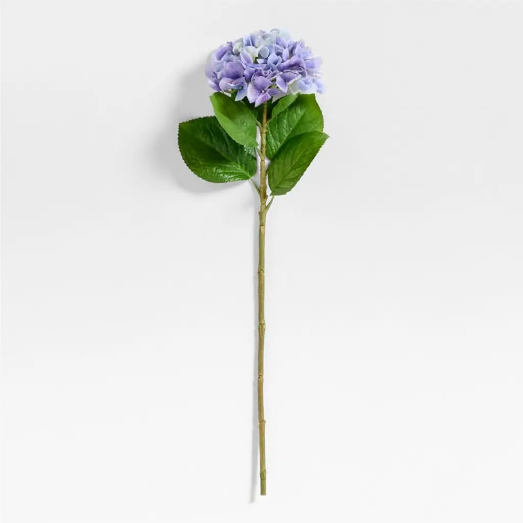 Faux Light Purple Hydrangea Stem 24.5"