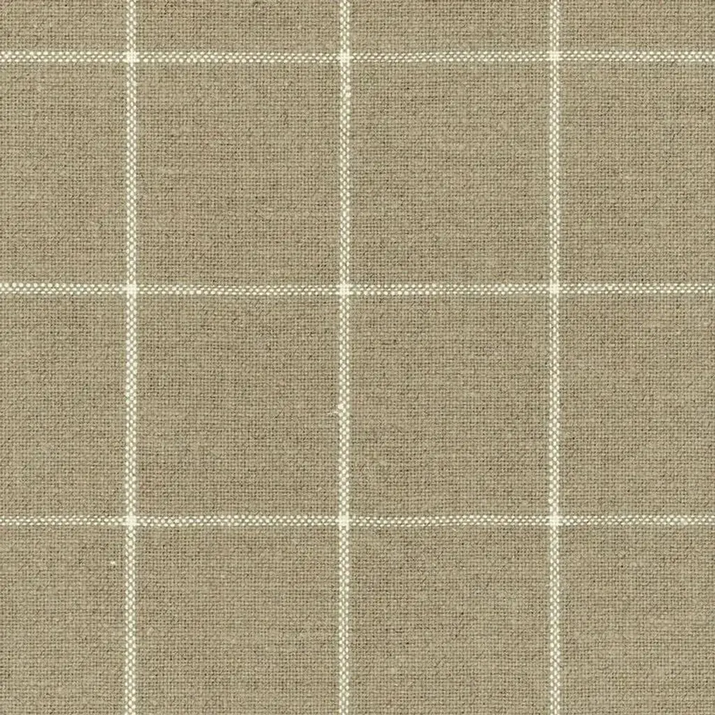 Schumacher Glenariff Linen Check Fabric In Natural