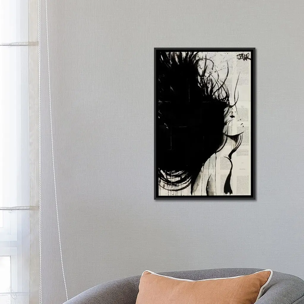 Icanvas "The New Mistral" By Loui Jover Framed Canvas Print - Black - 40x26