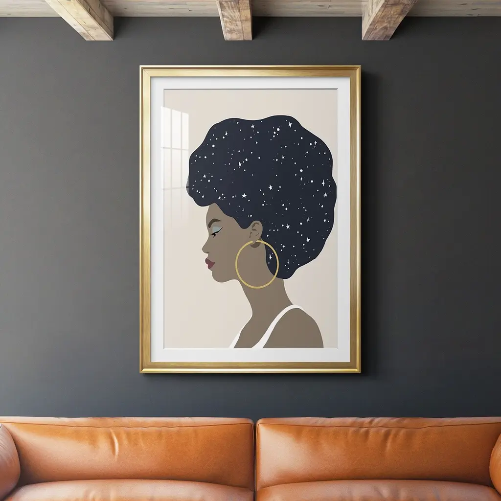 Heavenly Hair I Premium Framed Print - Ready To Hang - 22.5x30.5 - Silver