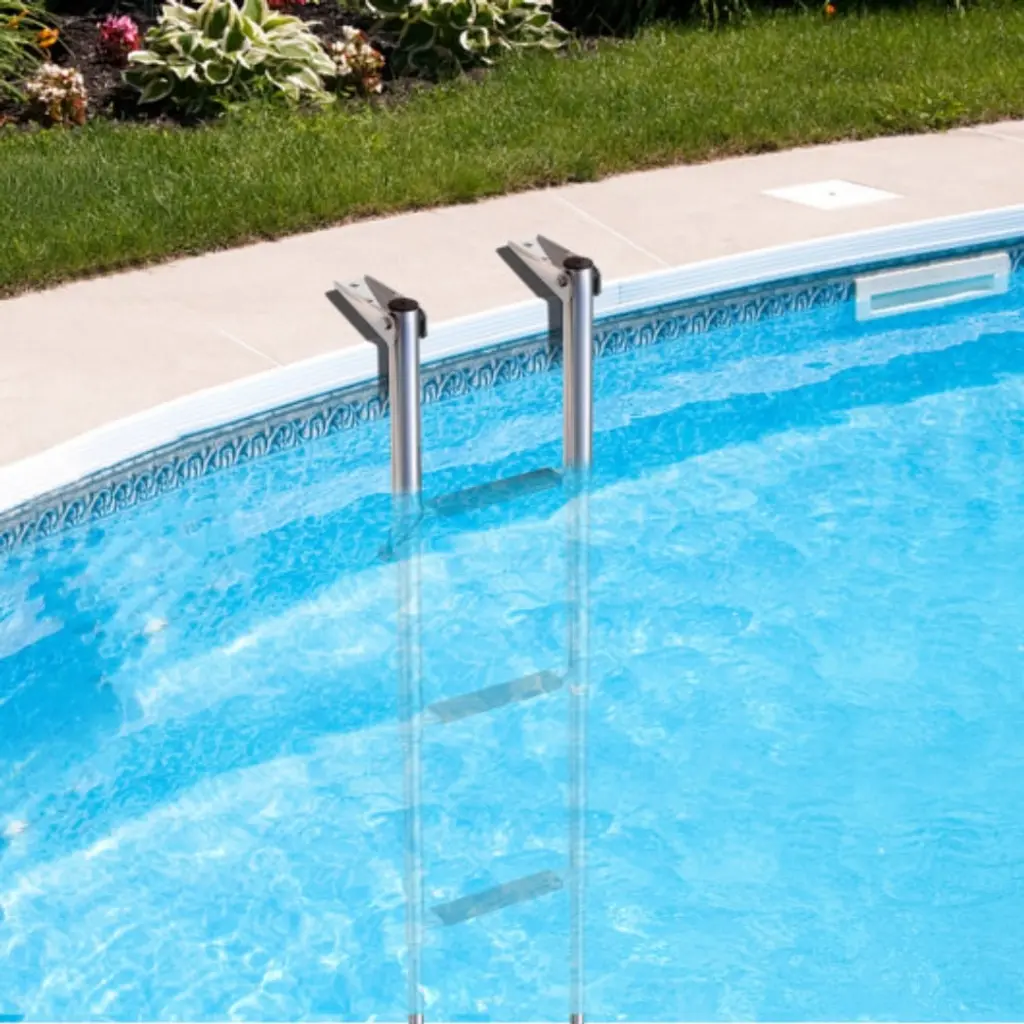 4-Step Telescoping Boat Ladder With 500 Lbs Weight Capacity For Pontoon Boat Yacht - Folded Size: 16" X 12" - Silver