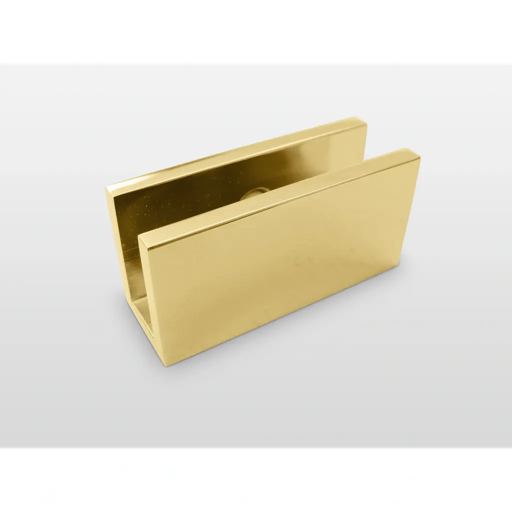 Glass Warehouse 78" X 5" Frameless Shower Door - Single Fixed Panel - Polished Brass