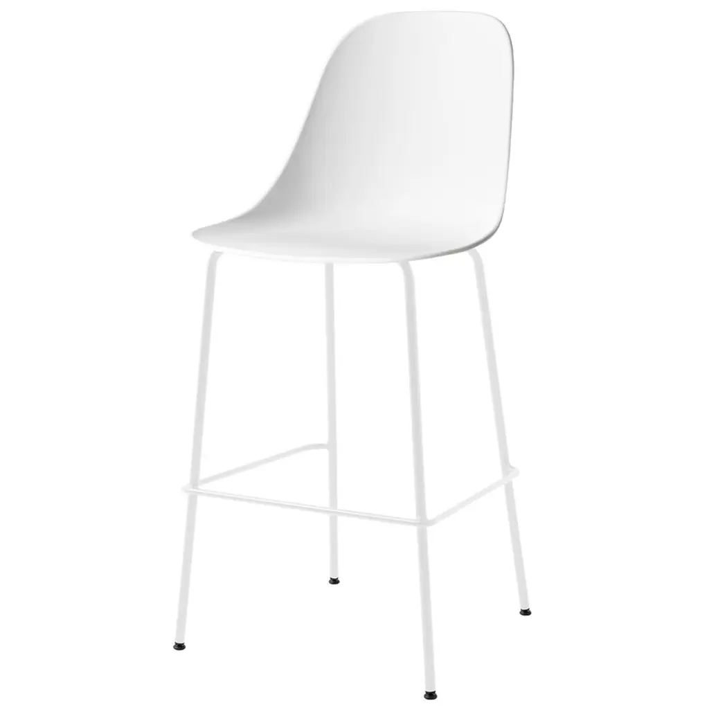 Harbour Bar Side Chair 75 Cm, White - Light Grey Steel