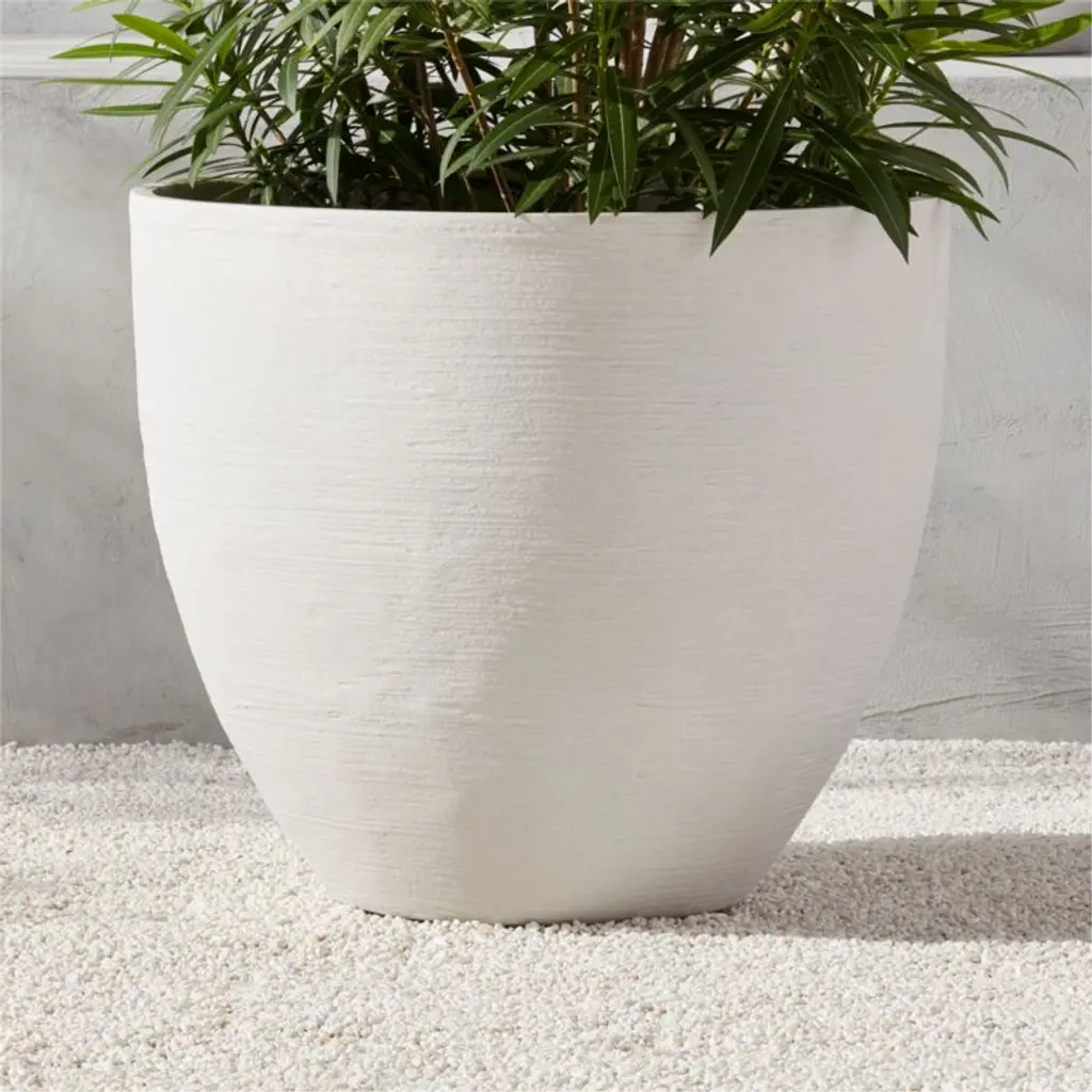 Castino White Outdoor Planter Medium