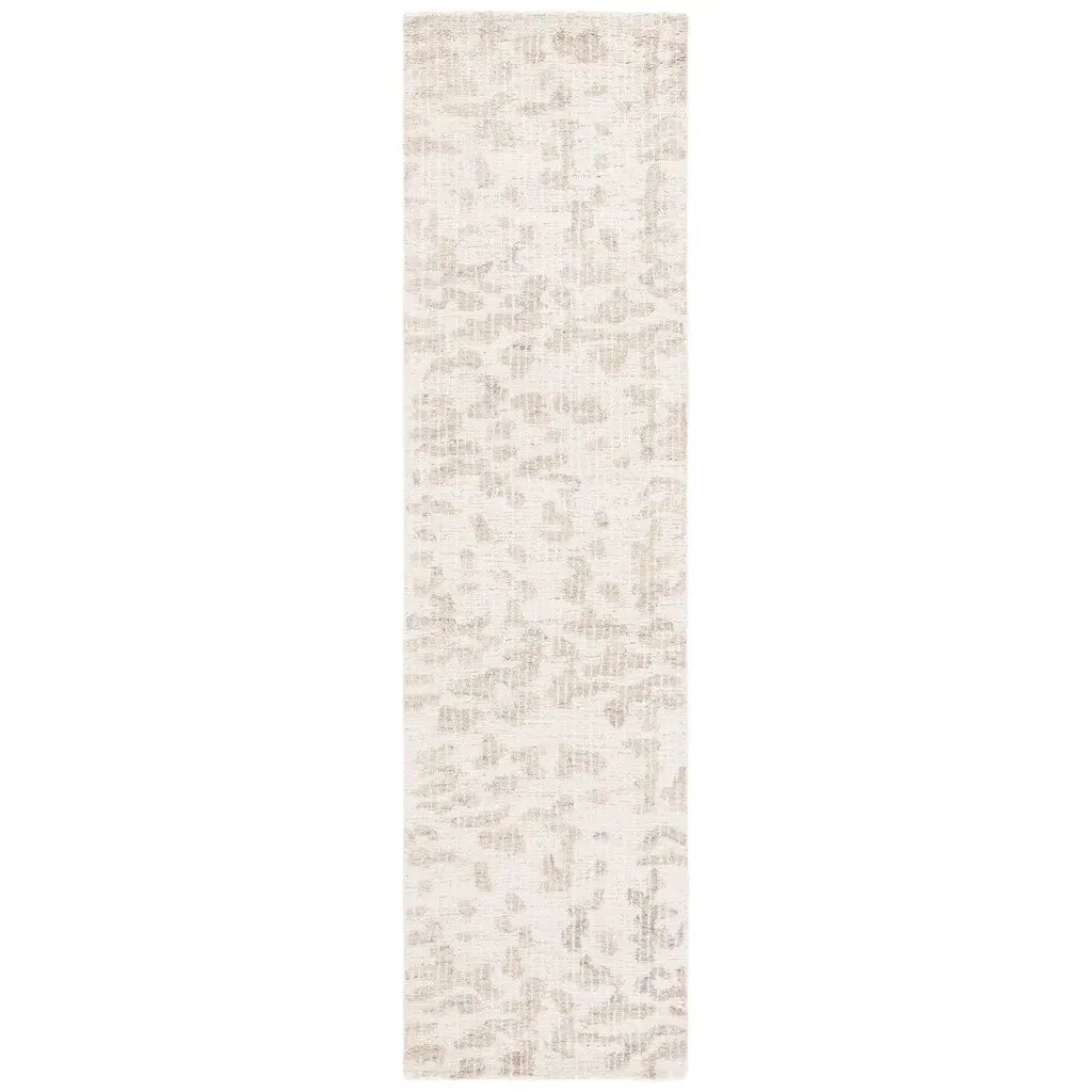 Safavieh Hand-Tufted Ebony Alviina Modern & Contemporary Wool Rug - 2'3" X 9' Runner - Ivory/grey - Runner