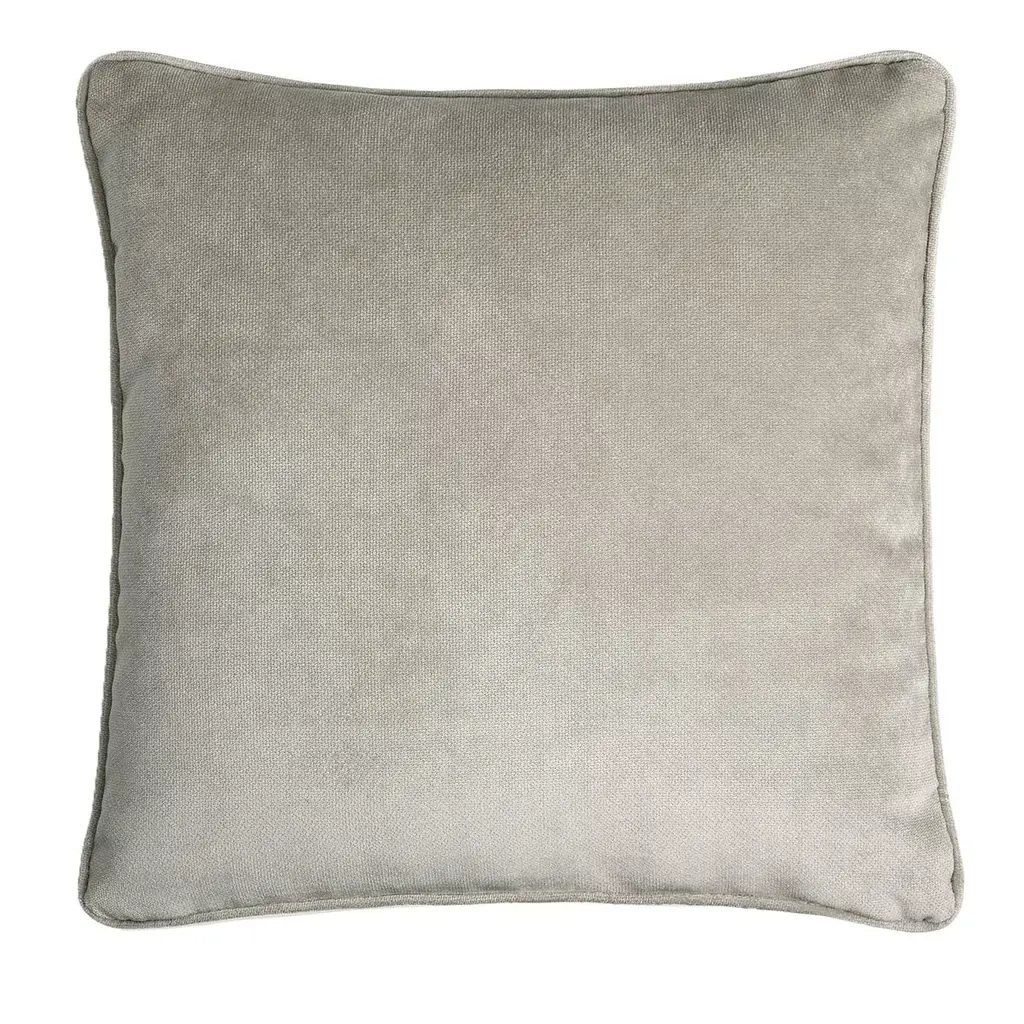 Happy Frame Gray Velvet Square Cushion