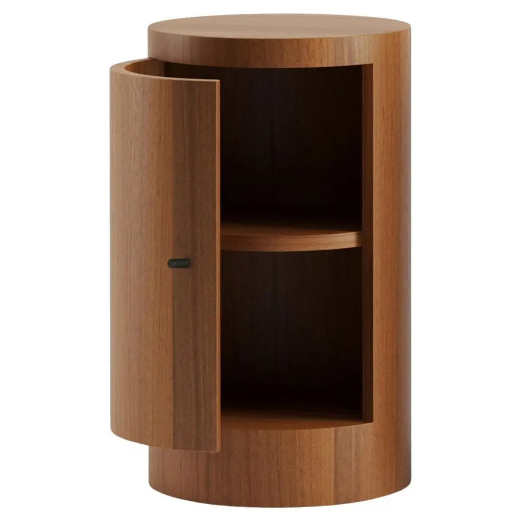 Constant Night Stand Single Left Unit In Iroko Wood By Lemon