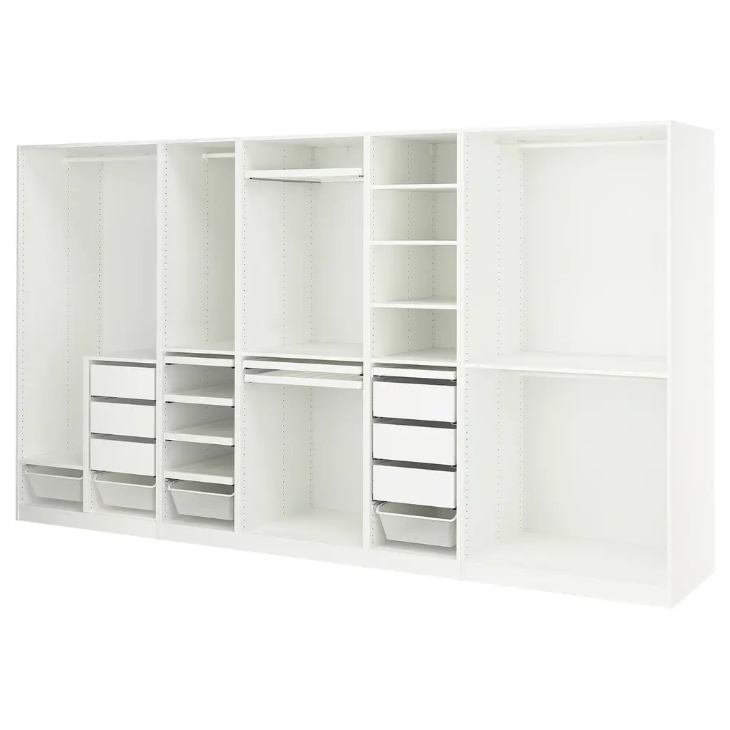 Pax Wardrobe Combination - White 147 5/8x22 7/8x79 1/4 "