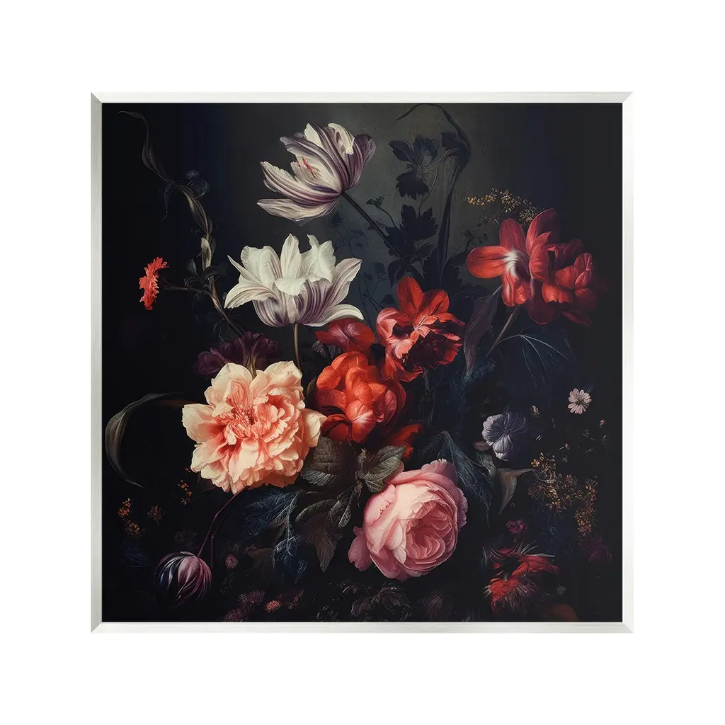 Stupell Victorian Floral Elegance Wall Plaque Art Design By Lazar Studio - 12 X 12