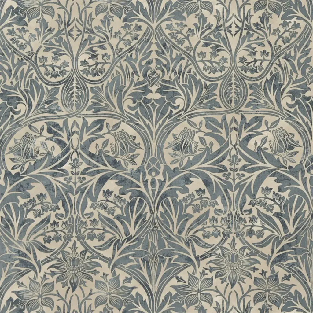 Morris & Co Bluebell Fabric In Seagreem/vellum