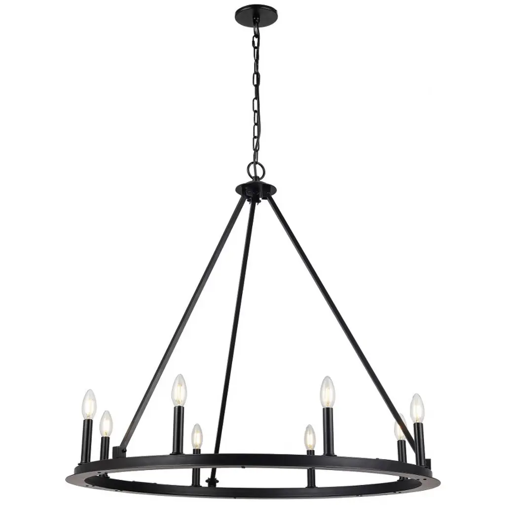 Dainolite Colby 8 - Light Chandelier In  Matte Black