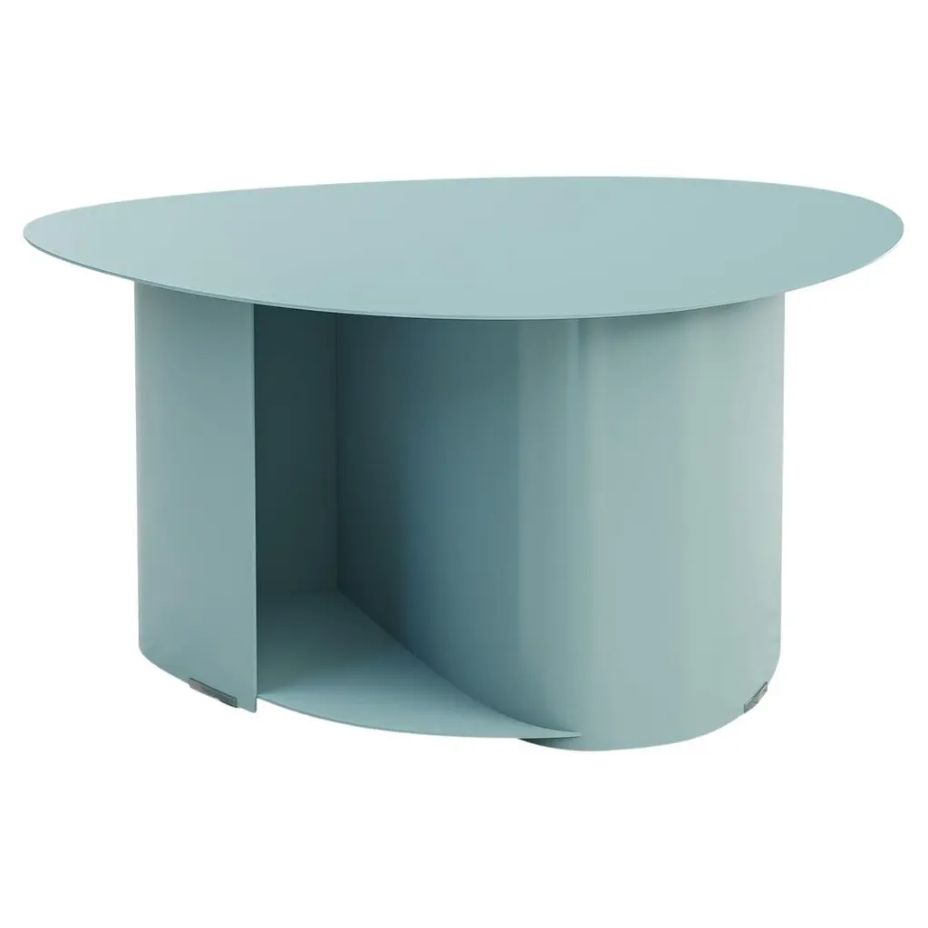 Industrial Light Blue Stons Coffee Table Crafted By Murmurio