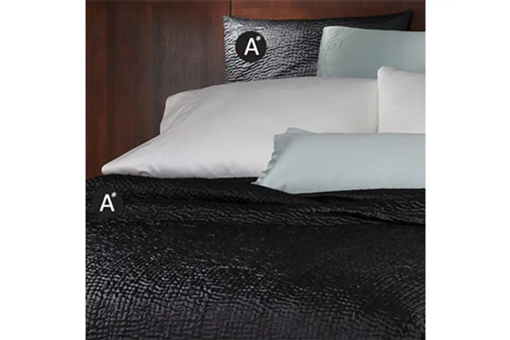 Shanti Black Coverlet & Shams - A